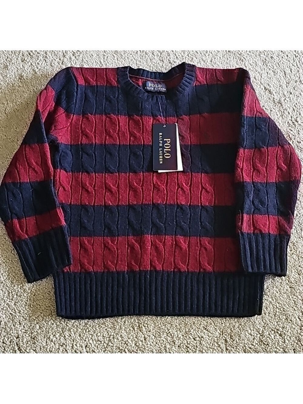 Polo Ralph Lauren Sweater Two Tone Cable Knit